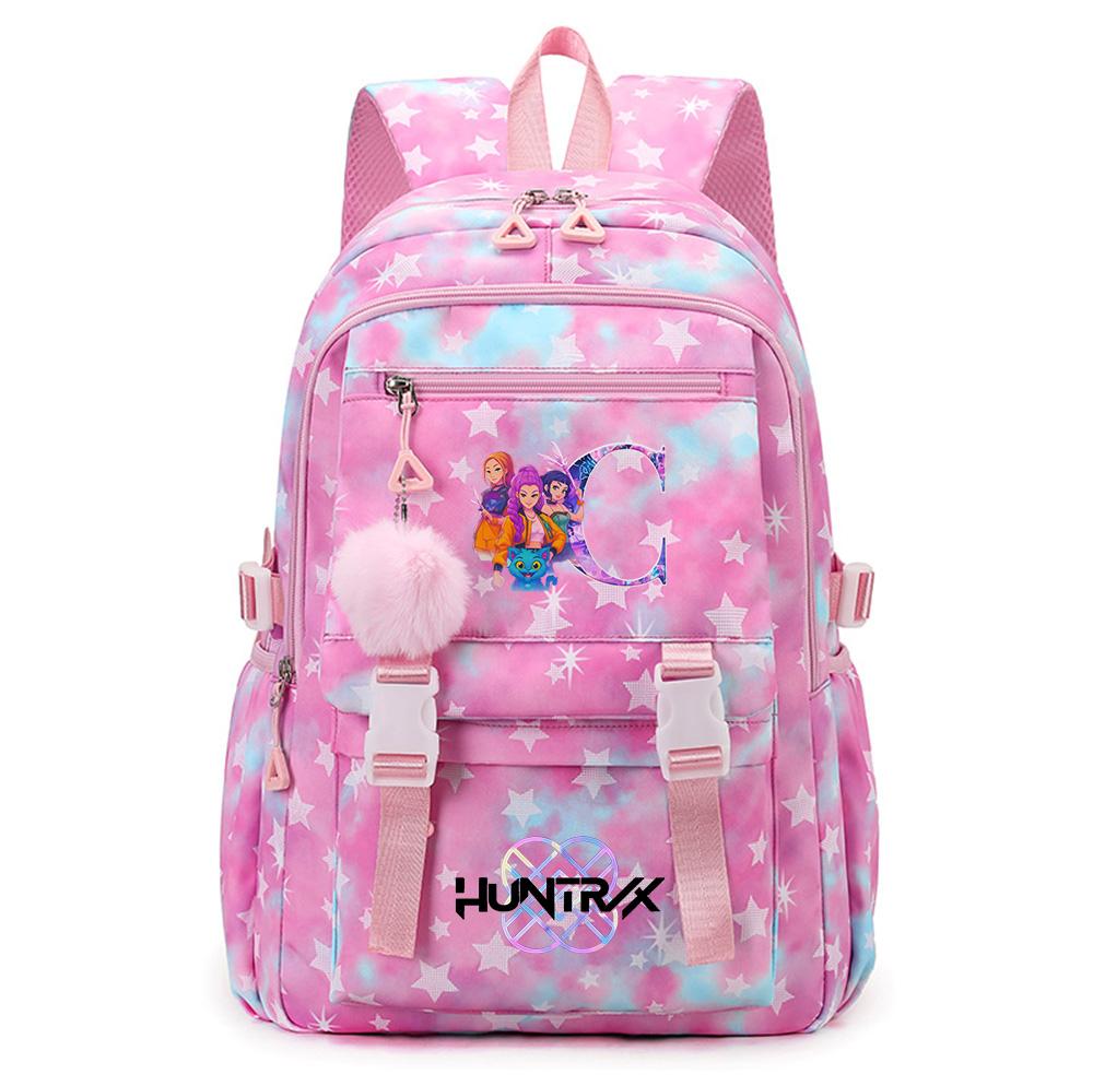 26 English Letters Printed Backpack Large Capacity Bookbag Student Boy Girl Schoolbag Outdoor Large Capacity Waterproof Laptop Travel Bag
