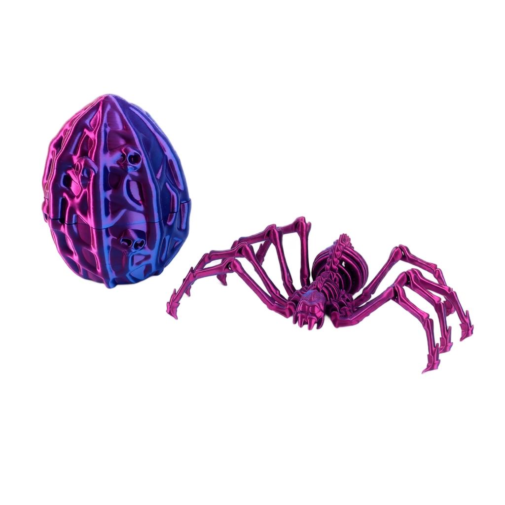 3D Printed Stretchy Egg Set - Decorative Ornament for Desk, Shelf and Home Display