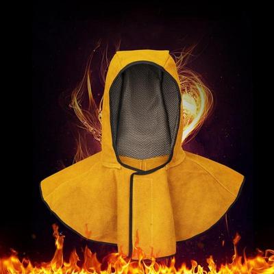 1PC Washable Windproof Welding Hood Retardant Heat Cowhide Breathable Welding Shawl Hat Scald Proof Dustproof.