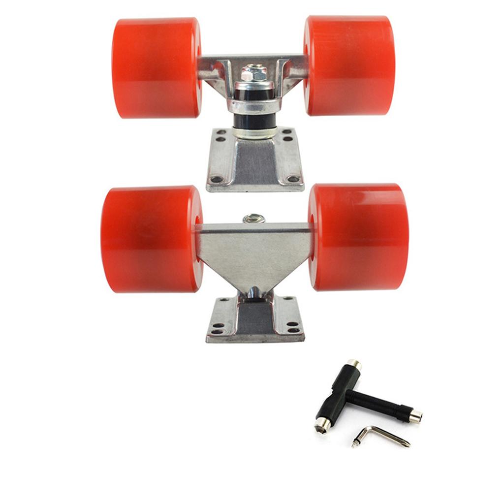Longboards Achse und Räder Skateboards Radhalterung Brückenbasis und PU-Rad Hardware Skateboards Zubehör