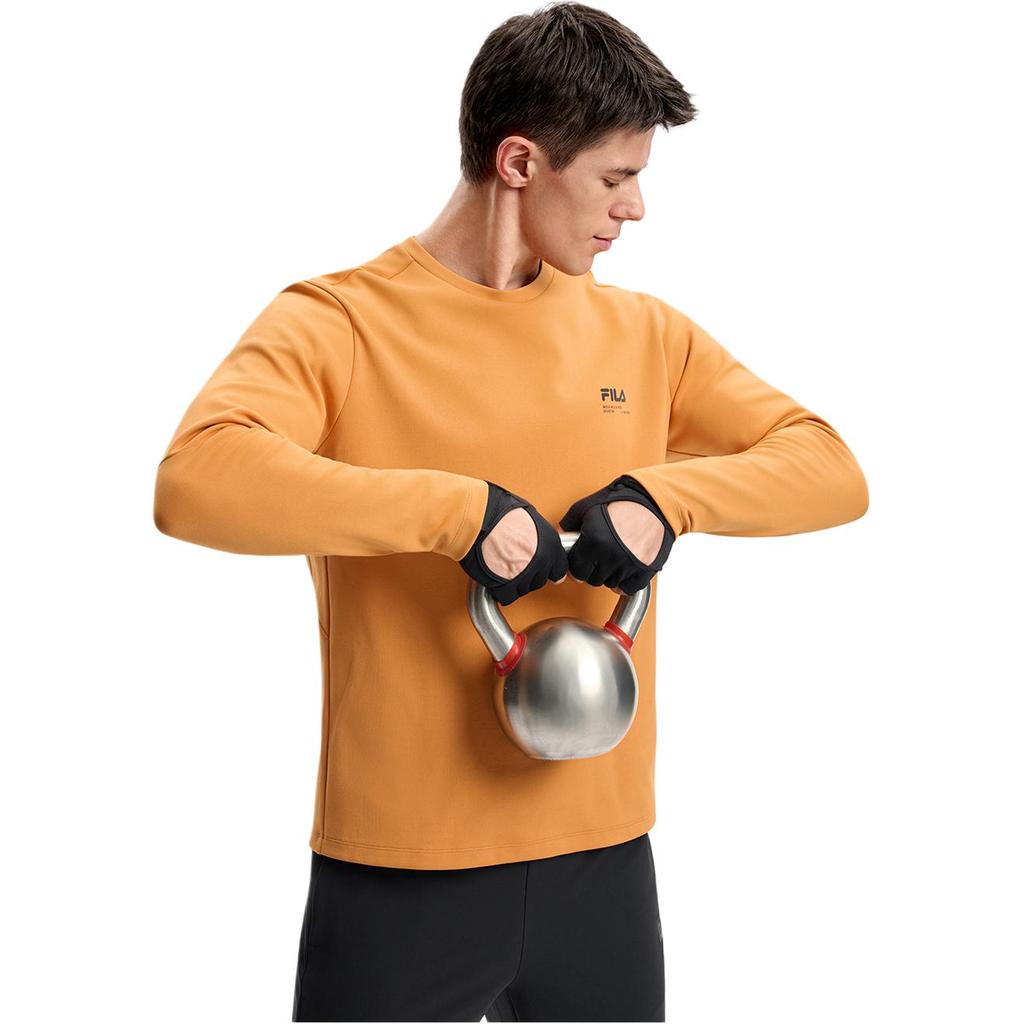 FILA Fitness Series Knitted Quick-Dry Long Sleeve T-Shirt Men Tops A11M541209F-OR