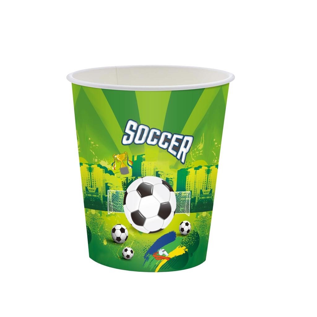 Dekoration mit Fußball-Thema Party Einweg-Geschirrset, Dekorationszubehör für Kindergeburtstagsparty