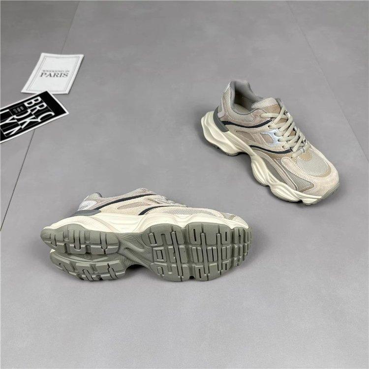 [Armano] Leather Daddy Shoes Women's 2025 Spring Platform Mesh Breathable Running Casual Sneakers Women's Versatile