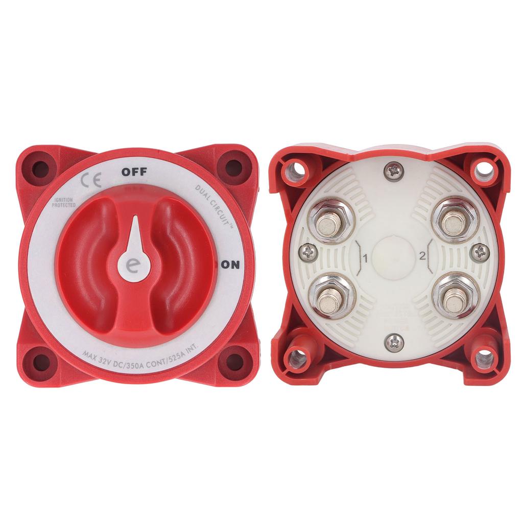 Battery Power Cutoff Knob Switch On Off 2 Positions 4 Studs IP66 Waterproof 350A Universal for Yacht