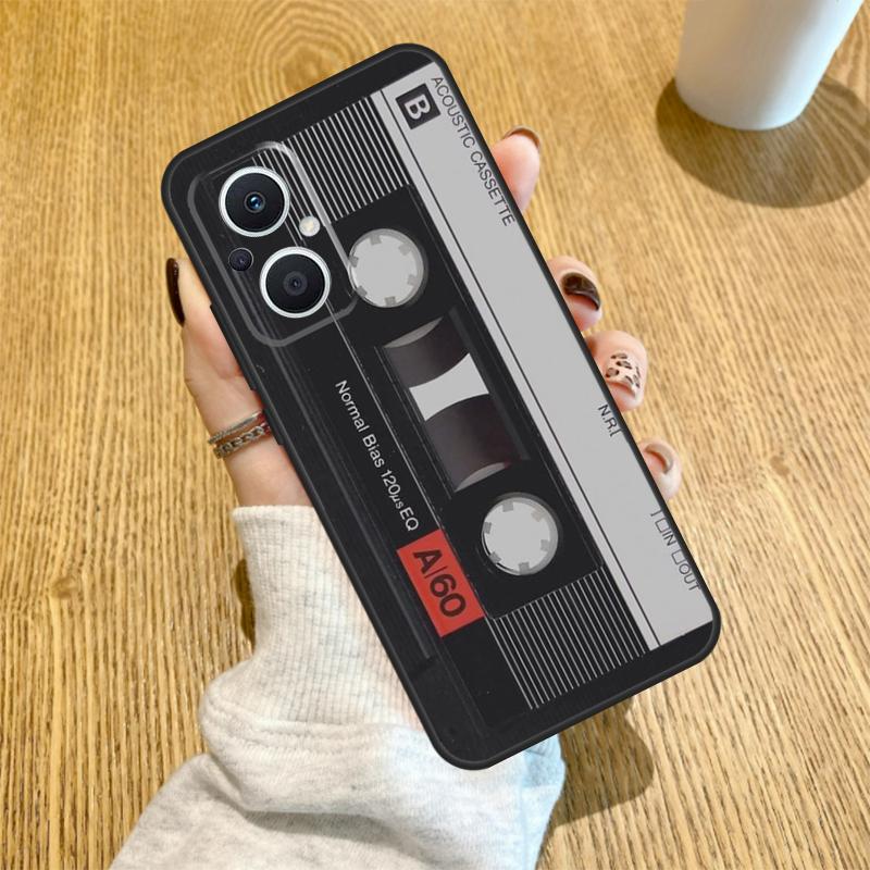 Art Cassette Tape Design Funda For OPPO Reno 12F 11F 13F 14F 8T 8 Lite 10 11 12 13 14 OPPO Find X8 X6 X5 X9 Pro Case