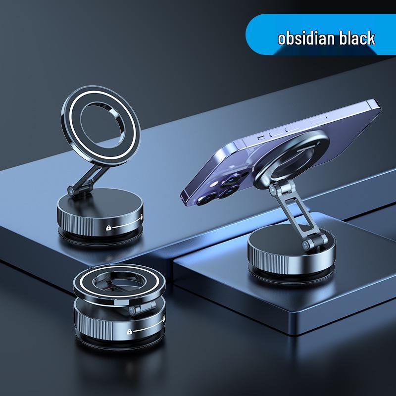 360° Rotating Alloy Magnetic Car Phone Holder with Vacuum Suction Cup All-metal/Vacuum suction cup