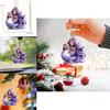 Cute Purple Mermaid Pattern Acrylic Pendant For Holiday Christmas Tree Ornament