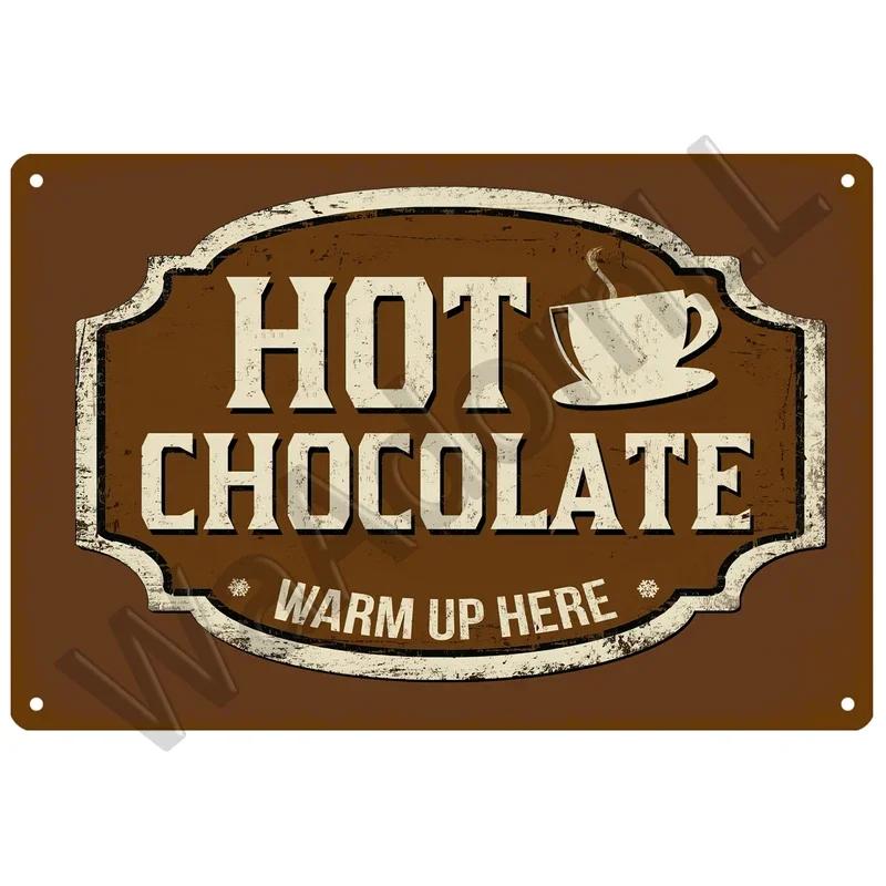 Metal Sign Home Decor Fast Food Vintage Tin Sign Plaque Metal Retro Plate Hot Dog Poster Wall Decor For Kitchen Cafe Diner Bar