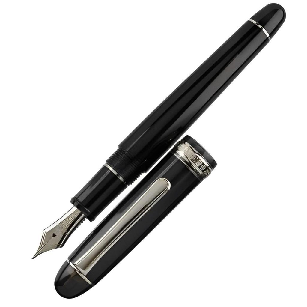 Platinum Fountain Pen Century Rhodium Black Diamond Extra Fine Point #3776 PNB-18000CR #7-1