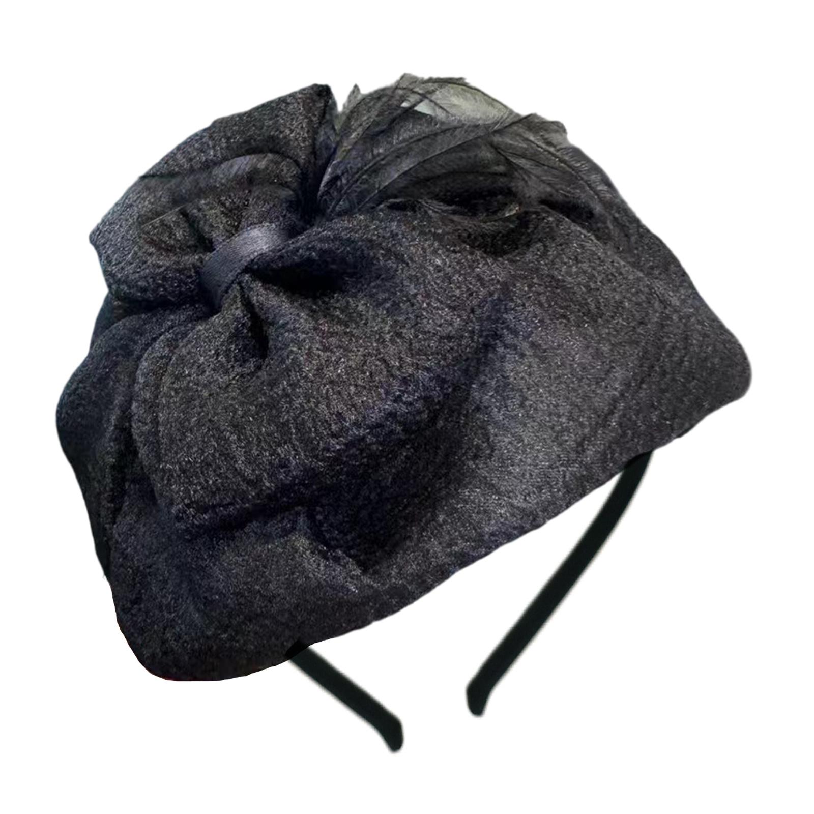 

Высокий череп галстук-бабочка повязка на голову французский сирсакер полушляпа тонкий обруч для волос женский чаепитие покрывало для волос официальное украшение для волос разноцветный