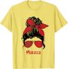 Morocco Messy Bun Women Graphic TShirt Breathable Casual Cotton Tee