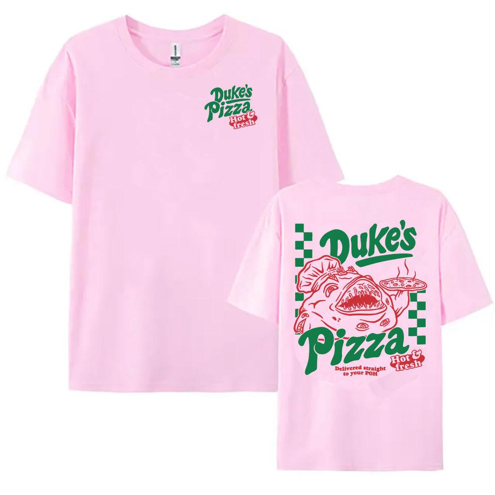 OSRS Duke's Pizza Tees Game Old School RuneScape Graphic T-shirt Cotton Crew Neck Fashion Tshirts Print Merch Casual Clothing