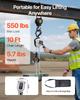 Manual Lever Chain Hoist, 1/4T 250KG Capacity Heavy Duty Come Along, 3M Lift G80 Alloy Steel Chain With Dual Pawl Mechanical Brake, 360° Rotating