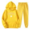 Winter New Men's Casual Sports Loose Personalized Print Youth Fashion Trend Personal Wear Hoodie Set