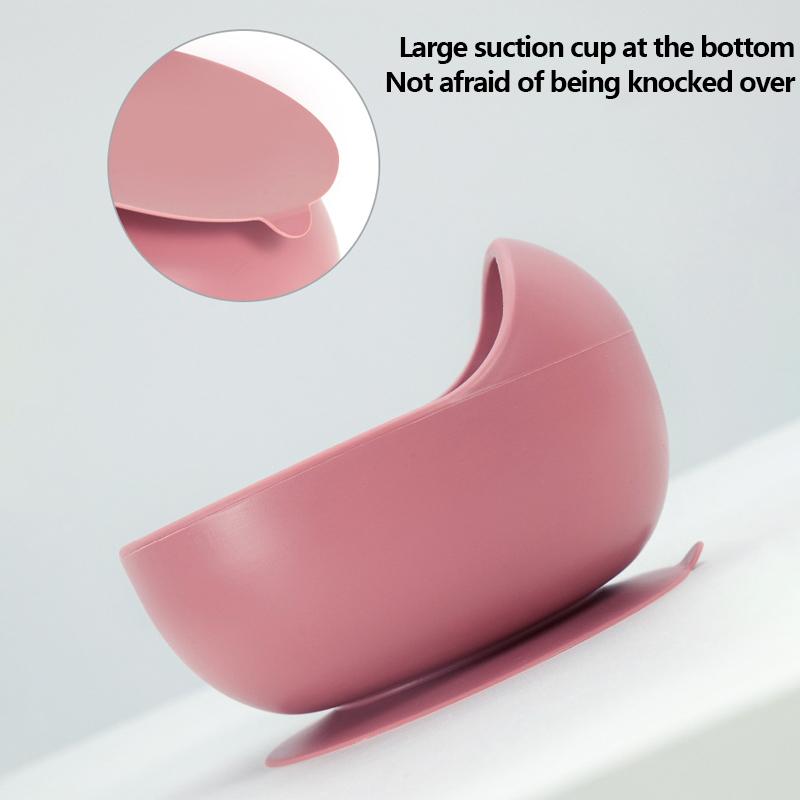 6PCS Baby Plates Children's Feeding Soft Silicone Bowl Plate Cup Bibs Spoon Fork Set Non-Slip Cartoon Dishes For Kids BPA Free