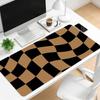 Wavy Checkerboard Extended Gaming Mouse Pad AntiSlip Desk Mat Stitched Edge Aesthetic Decor For Pc Gamer Office Use