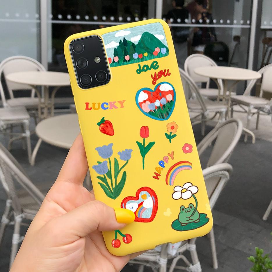 For Samsung Galaxy A31 A41 A51 A71 Case Cute Art Painted Back Cover Soft TPU Phone Case For Samsung A315 A415 A515 A715 F Bumper