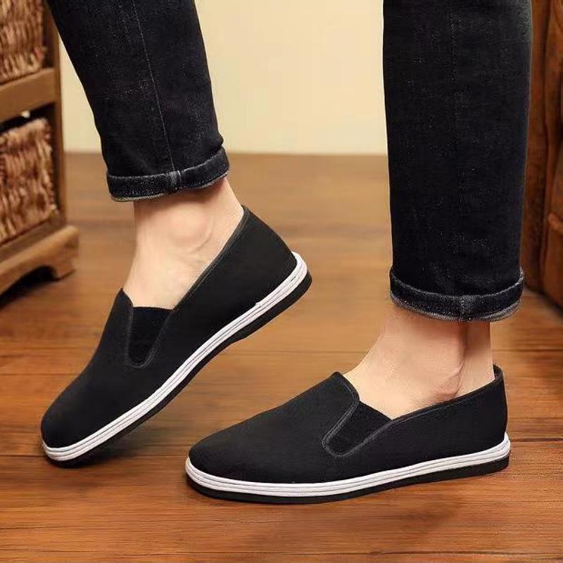 Men's Old Beijing Cloth Shoes – Spring/Autumn Casual Shoes for Middle-Aged and Elderly with Thousand-Layer Sole
