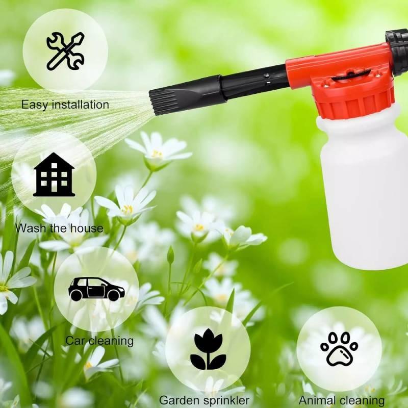 Snow Foam Sprayer Car Wash Spray Tool Lance Uses Hose Pipe Sprayer 900ml Bottle