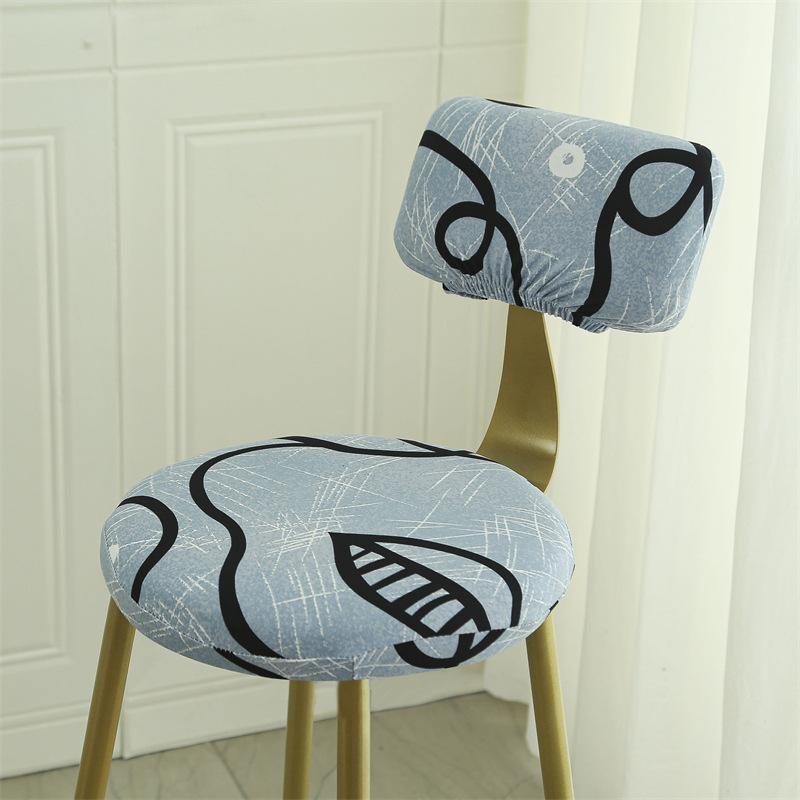 Chair Cover Elastic Universal Round Stool Chair Cover Full Dust Shield Modern Bar Rotating Chair Stool Cover Durable
