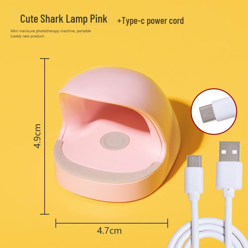Mini Shell Quick-Dry Red Light Nail Lamp - No Blackening Handheld Gel Curing Device