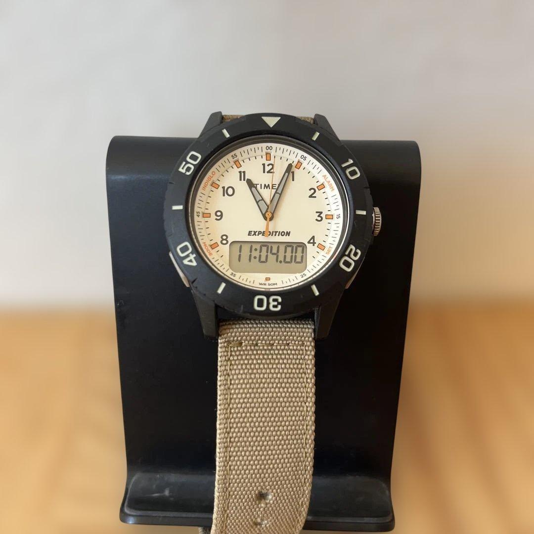TIMEX EXPEDITION KATMAI COMBO Beige Wristwatch Analog Digital Mens Quartz