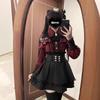 JK Rock Japanischer Stil Lolita Y2K Süß Schuluniform Bluse Oberteil Kleid Dunkelheit Outfit Damen Mädchen Mottoparty
