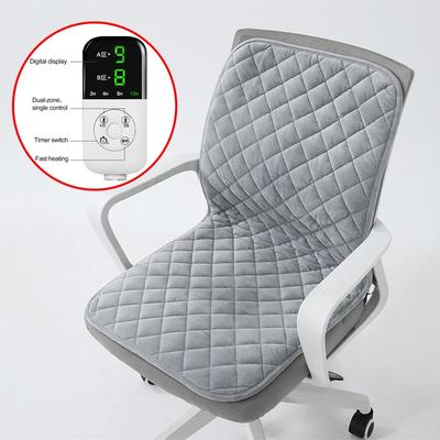 Electric Heated Seat Cushion Office Chair Heating Mat Smart Timer Winter Warming Pad Integrated Backrest Pad
