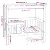 822383 vidaXL Lit pour chien Blanc 95,5x73,5x90 cm Bois de pin solide