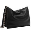 Calvin Klein Casual Commuter Metal Letter Zipper Chain Synthetic Material Crossbody Bag Medium Women Bags Space-Black DH3575-001