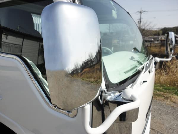 Dyna Chrome Mirror Cover Set Compatible Parts TRISTAR'S [Hino Dutro/Toyota Toyoace] 3-Piece 140