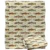 JQ Licensing Silky Trout Crossed Fishing Rods Supersoft Blanket