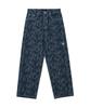 Bajal 3D Monogram Rain Washed Slub Denim Pants Blue