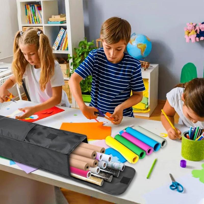 Gift Wrapping Paper Storage Bag Under-bed Storage Organizer with Reinforced Handle Decorative Paper Storage Waterproof