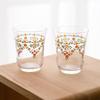 OLOEY Floral Glass Cup with Lanyard
