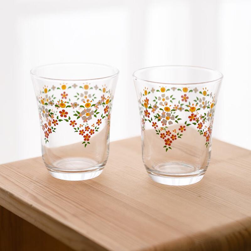 OLOEY Floral Glass Cup with Lanyard