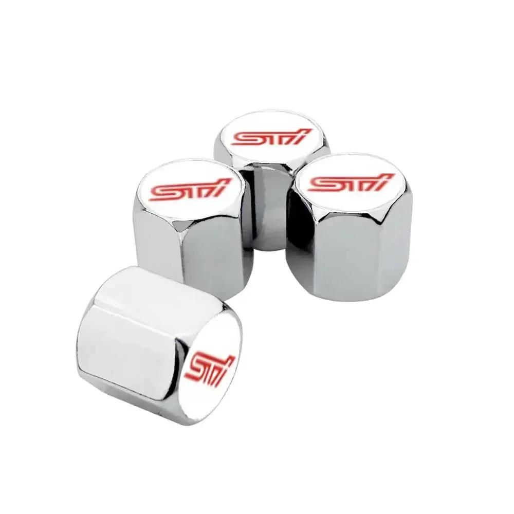 For Subaru STI XV WRC WRX BRZ FORESTER IMPREZA LEGACY OUTBACK 4PCS Metal Car Wheel Air Covers Rustproof Tire Valve Caps Y15