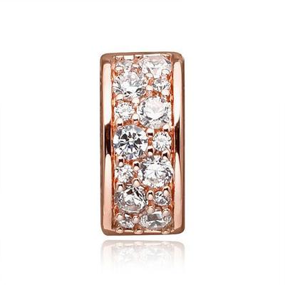 781817CZ Shining Elegance Rose Clip Charm