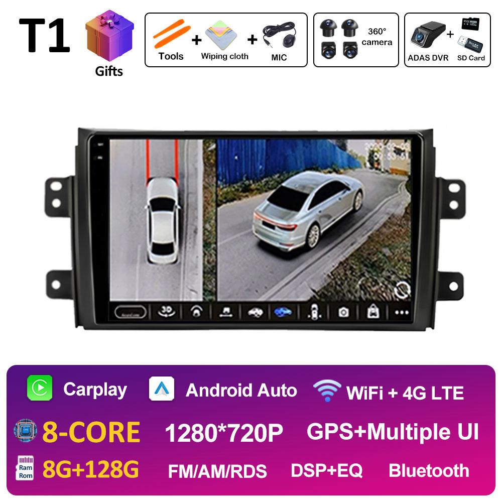 Wireless Carplay Android Intelligent System For Suzuki SX4 SX 4 2006 2007 2008 2009 - 2013 Bluetooth QLED IPS Screen Accessories