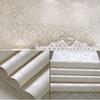 Self Adhesive White Embossed Damask Wallpaper Peel and Stick Plain Solid Color Damask Wall Paper for Bedroom Living Room Decor