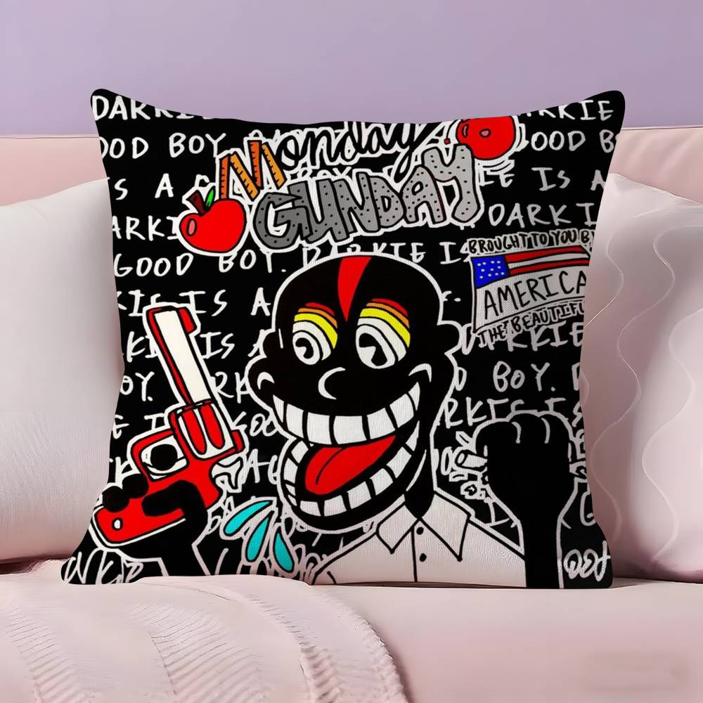 L-Lil D-Darkie Rapper Pillow Case  Ultra Soft Skin Friendly Fabric Cloud Like Comfort & Concealed Zipper