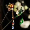 1Pc Petal Hairpin New Chinese Style Tassel Hairpin Fresh Wood Ancient Headwear Sandalwood Hairpin Tassel