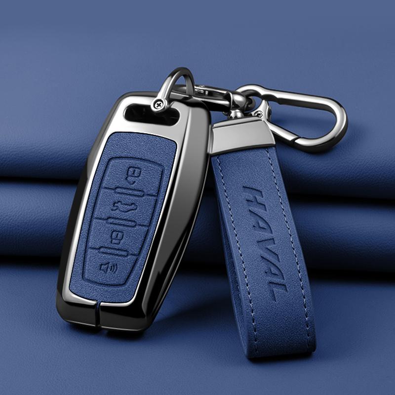 Car Key Case Cover Shell For Haval Jolion F7 H9 H6 H2 F7X F7H H8 H3 H4 H1 H5 H7 F5 M4 M6 H6 5 Colors Leather Zinc Alloy Protecto