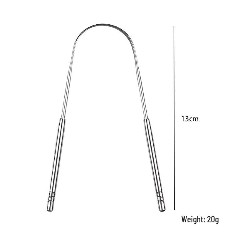 Stainless Steel Dental Tool Set: U-Shaped Tongue Scraper, Oral Mirror, and Tartar Remover