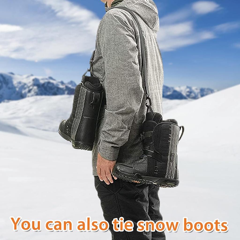 Ski Carrier Strap Snowboard, Pole and Boot Carry Sling Straps Adjustable Ski Wraps Cushioned Shoulder Skiing Gear Equipment