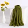Women Scarf Shawl Solid Color Soft Fabric Scarf Thin Breathable Shawl Versatile Winter Outdoor Accessory
