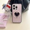 Simple Red Polka Dots Phone Case For iPhone 16 Pro 15 14 13 Pro Max Cover with Tomato Stand Holder Shockproof Cases