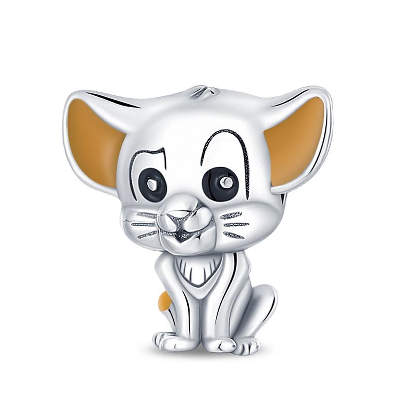 Шармы Бусины Медь Милый Кот С Желтыми Ушками Подвеска Подходят для Браслета-Браслета Ожерелья DIY Украшения