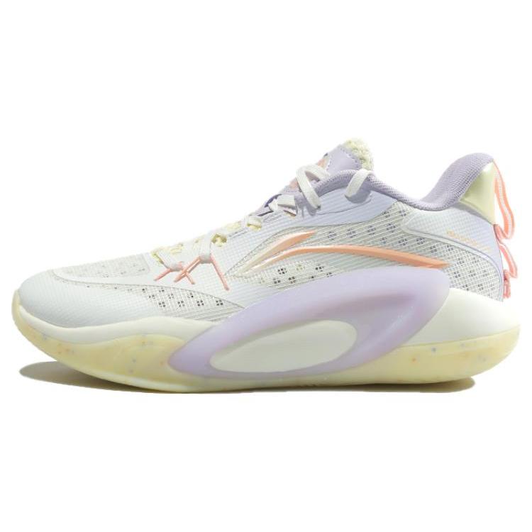 New LiNing Cushioning Wear Resistant Low Top Basketball Shoes Men's Purple ABPS047-5