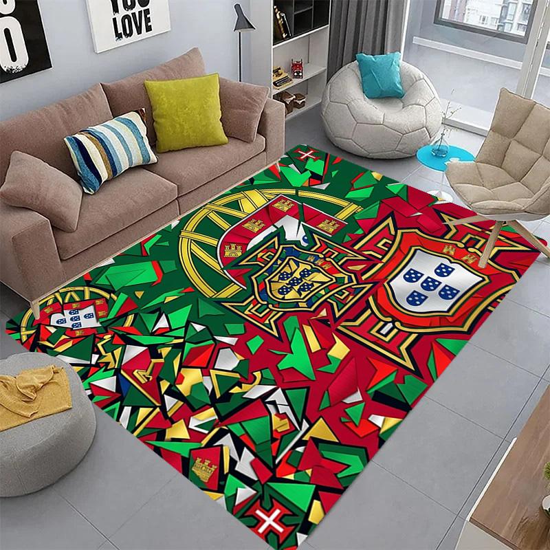 Portuguese Heritage Emblem carpet printing Living room and bedroom mats Doormat Dormitory decoration Christmas gifts